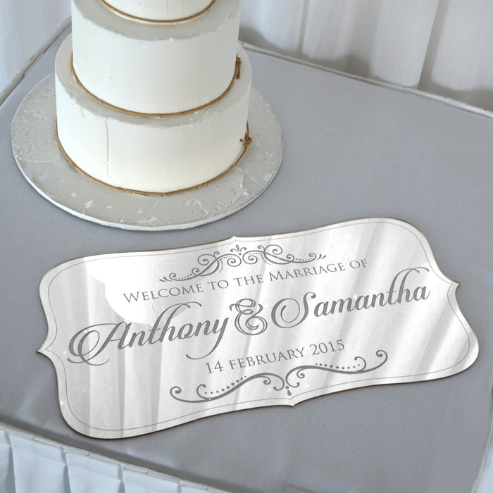 Engraved Acrylic Ceremony or Reception Welcome Sign
