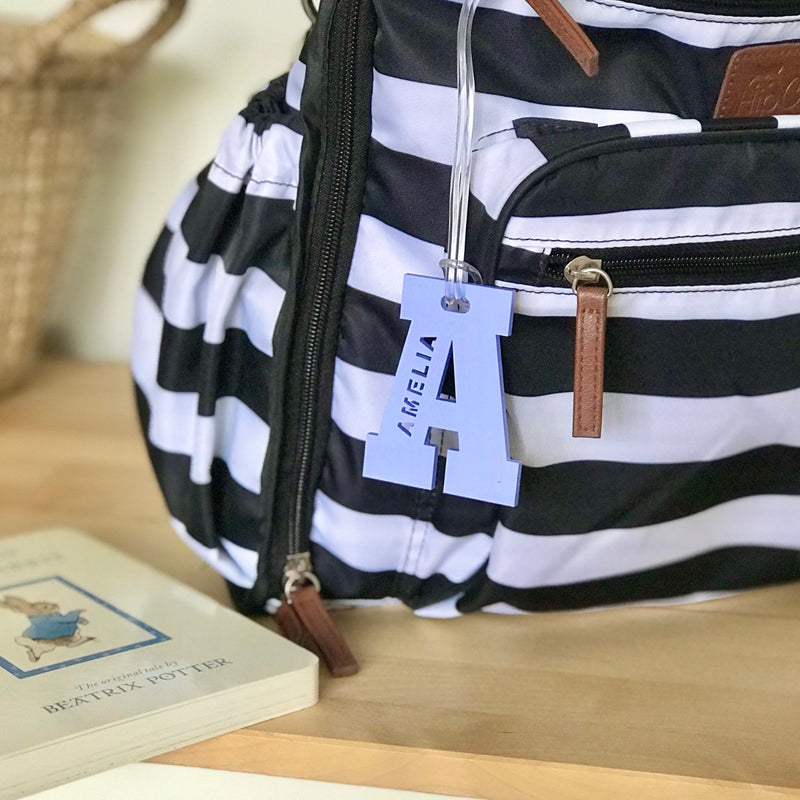Back to School Laser Cut Pastel Acrylic Bag Tag
