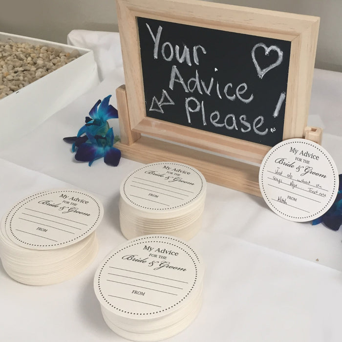 Wedding Paper Advice Coasters For Bride and Groom