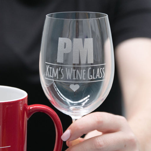 Personalised Engraved Mother's Day PM Wine Glass Present