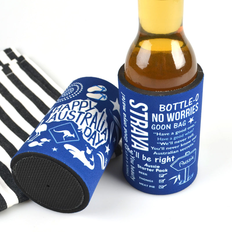 Australia Day Blue Beer Stubby Holder