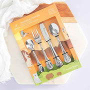 Personalised Engraved Stainless Steel Children's Cutlery 4 Piece Set Australian Animals