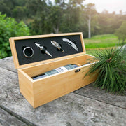 Custom designed Engraved Wooden Bamboo Wine Box Birthday Gift