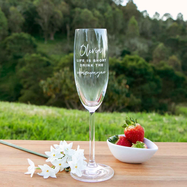 Toasting flute glasses discount