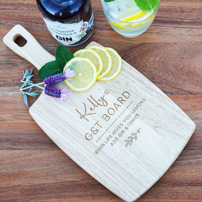 Customised Engraved Wooden Paddle Board Present