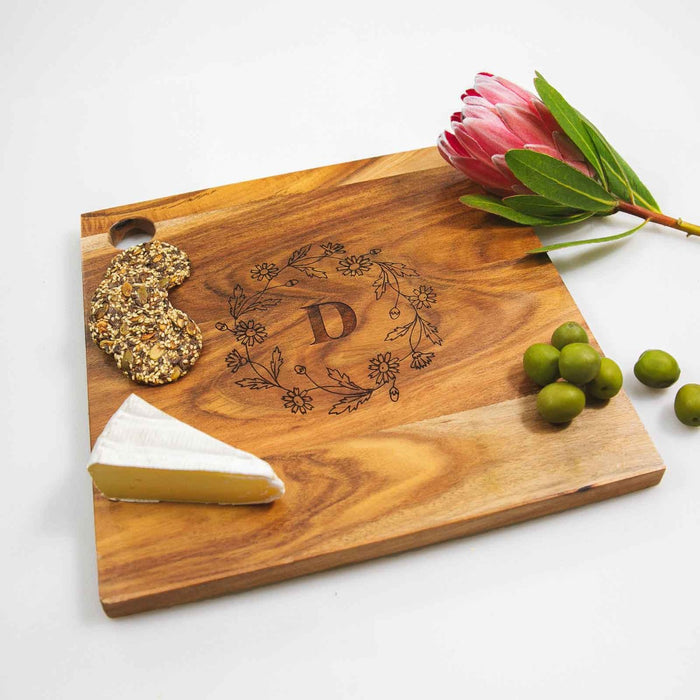 Custom Designed Engraved Birthday Cheese Serving Chopping Board Present