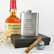 Personalised Engraved Name Wedding Groomsman Hip flask