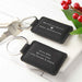 Custom Designed Engraved black leather keying Organiser Christmas Present