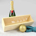 Custom Designed Engraved Christmas Wine or Champagne Bottle Natural Wooden with Clear Acrylic Lid