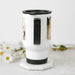Custom Designed Photo Colour Printed Stainless Steel White Black Travel Mug Christmas Gift
