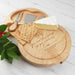 Customised Engraved Wooden Round chopping Board with Matching Cheese Knife Set Secret Santa Christmas Present