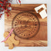 Customised Engraved Square Wooden Christmas Cheese, Serving Chopping Board Present