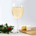 Personalised Engraved Corporate Christmas Wine Glass Client Present