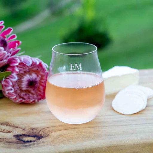 Personalised Engraved Classic Contour 430ml Stemless Wine Glass