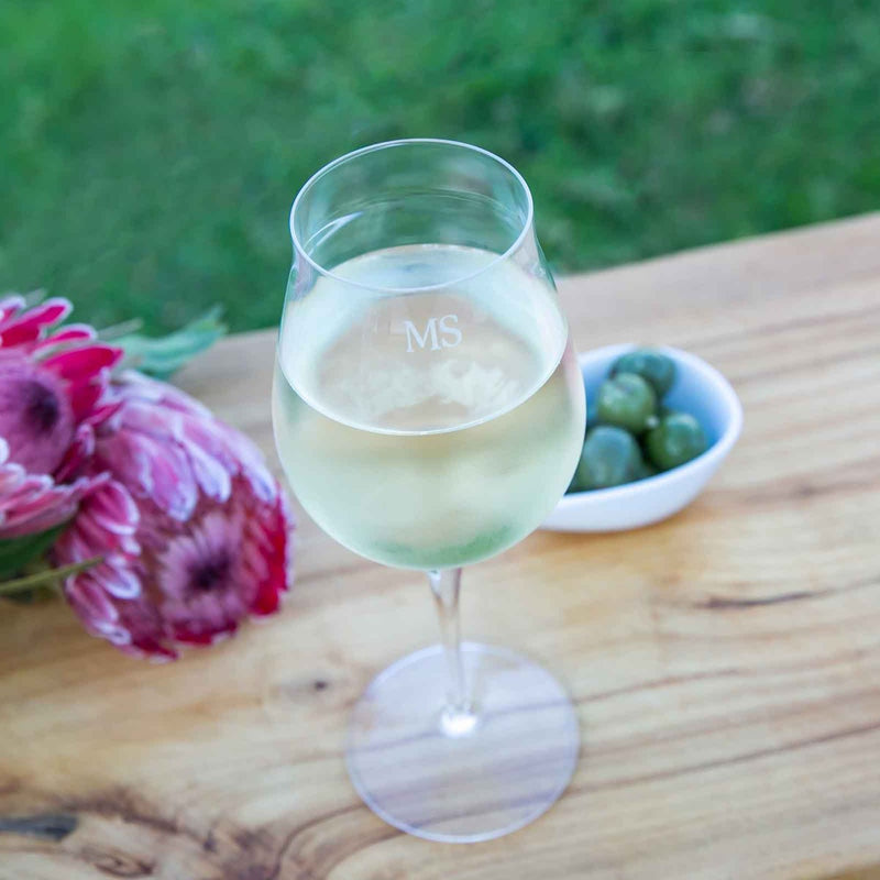 Custom Designed Engraved Monogrammed Contour 350ml Wine Glass Christmas Present