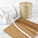 White Satin Ribbon, Woven Cord or Tan Leather