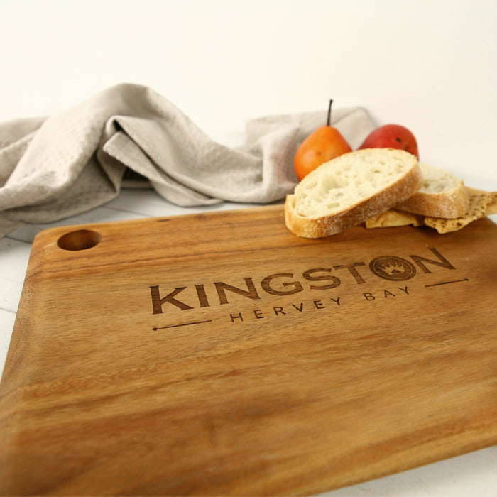 Engraved Rectangle Acacia Wood Serving Board Corporate Gift