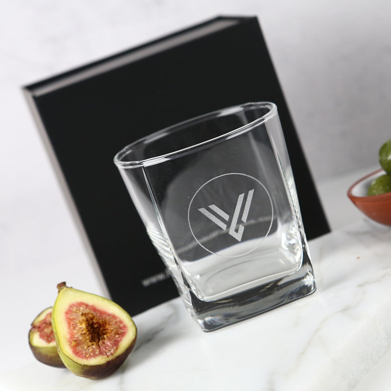 Customised Engraved Corporate Logo Premium European Scotch Glasses Client or Employee Promotional Gift