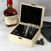 Personalised Engraved Corporate Logo Wooden Gift Boxed Scotch Glass and Whiskey Stone Set Company or Client Promotional Gift
