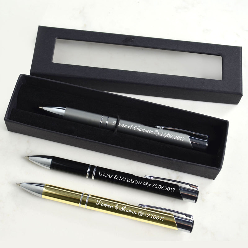 Engraved Designer Pen with Velvet Pouch