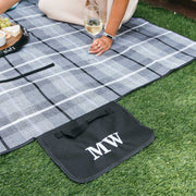 Customised Embroidered Grey Picnic Black With Matching Cary Bag