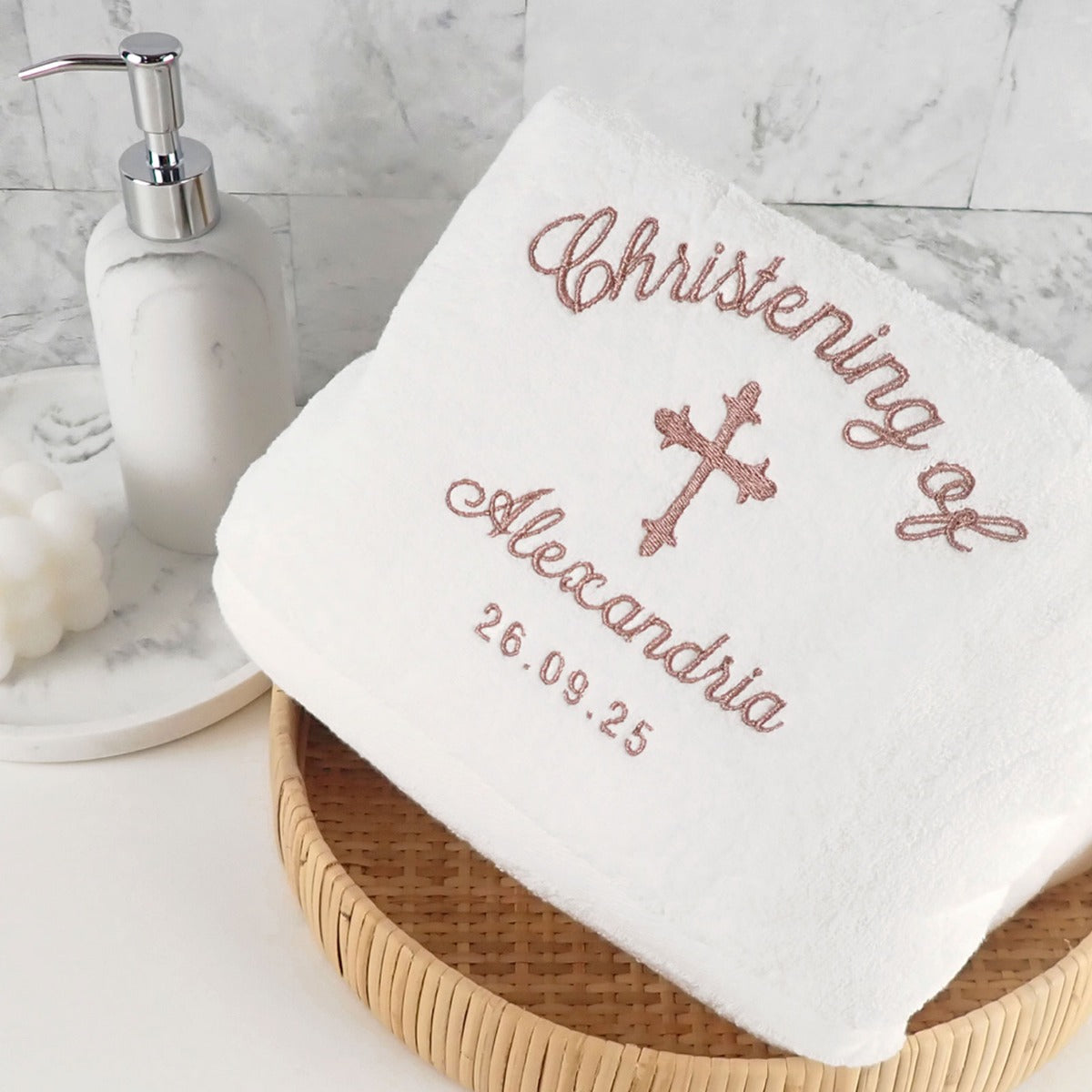 Personalised christening sale towels