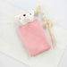 Customised Embroidered Name Pink 100% Cotton Knitted Baby Deer Comforter Baby Shower