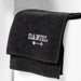 Embroidered Black Gym Towel with Zip