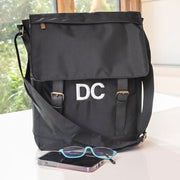 Personalised Embroidered 15” Laptop Crossbody Messenger Bag - Black