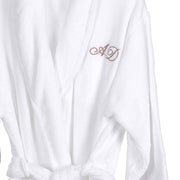 Luxury microplush robe with monogram, available in multiple sizes and colours