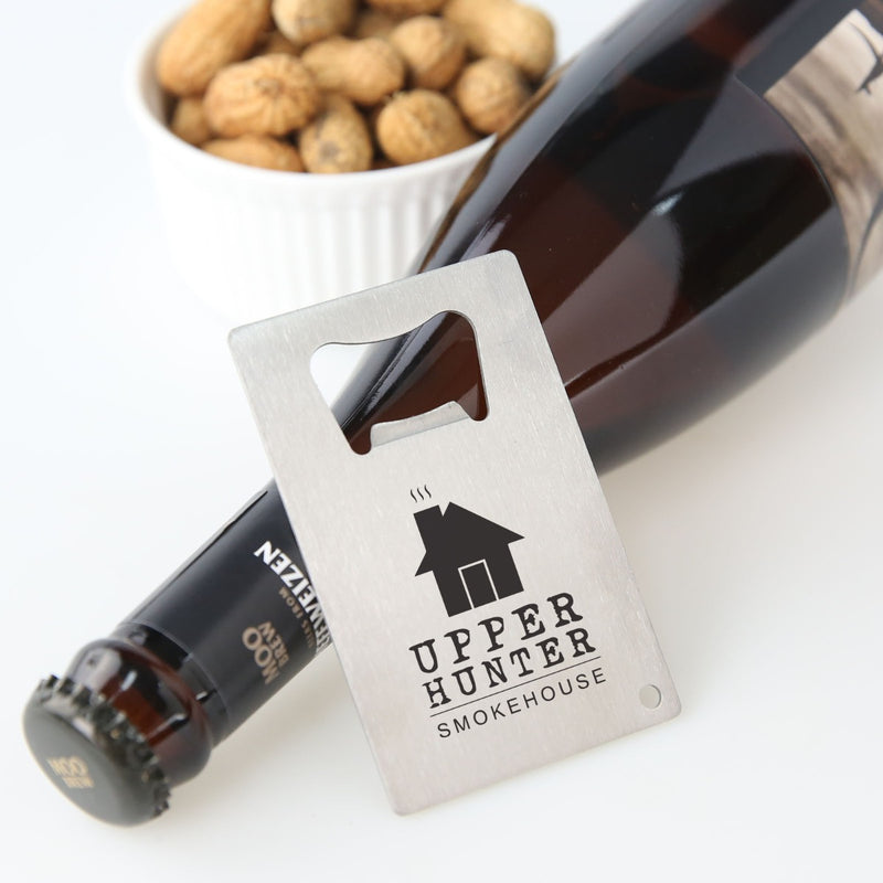 Customised Engraved Corporate Logo Promotional  Credit Card Metal Bottle Opener Employee Gift