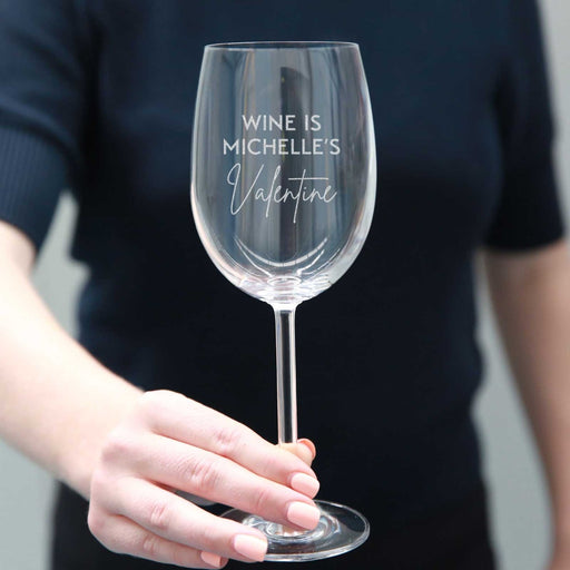 Customised Engraved Anti-Valentine's Day Wine glass Present