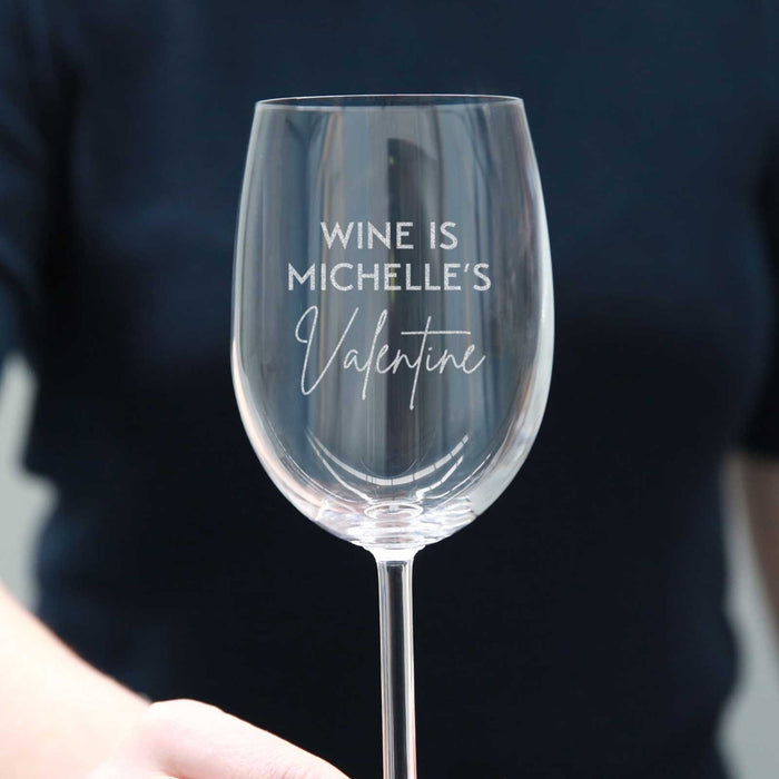 Personalised Engraved Anti-Valentine's Day Wine glass Present