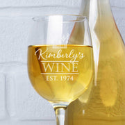 Personalised Engraved Birthday Wine Glass Present