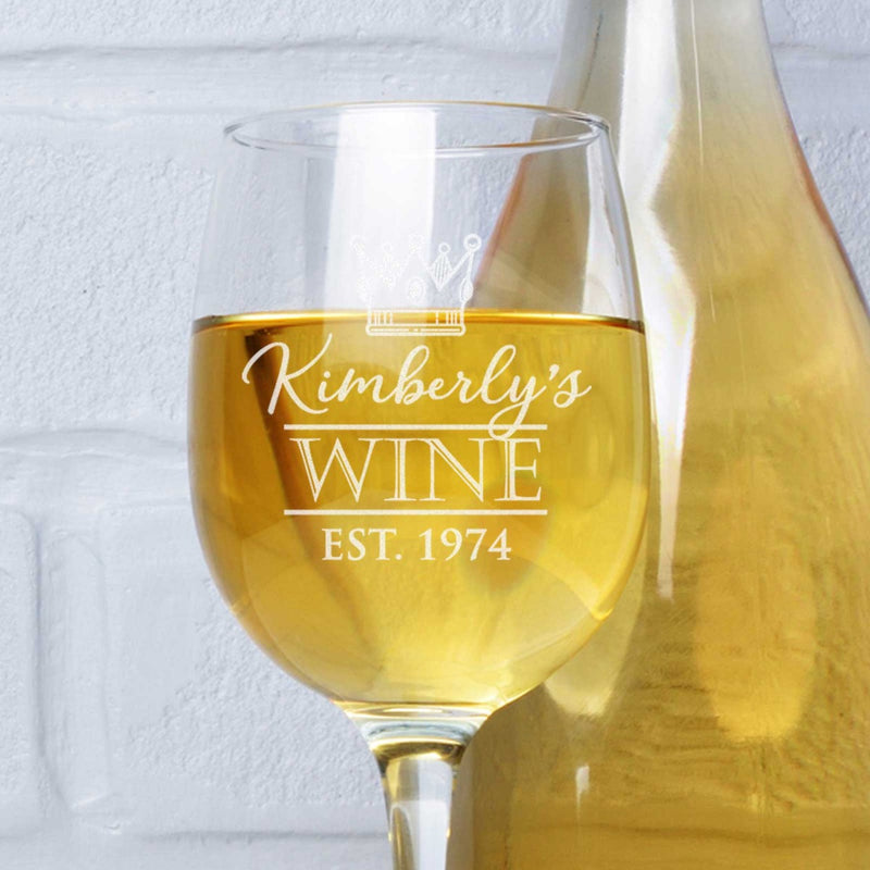 Personalised Engraved Birthday Wine Glass Present