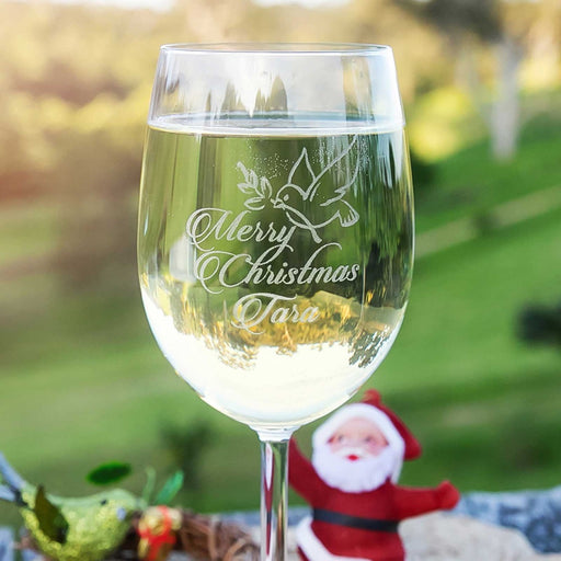 Customised Engraved Christmas Step Aside Water This is a Job for Wine Glass Present