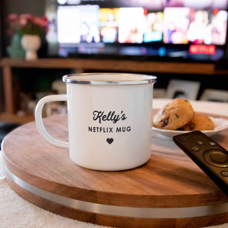 Custom Artwork Engraved Enamel camping Mug