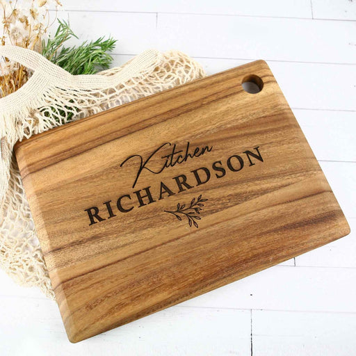 Personalised Engraved Wooden Rectangle Birthday Serving Board Present