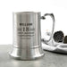 Personalised Engraved 30th Birthday Silver Metal Beer Mug Present