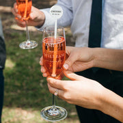Custom Artwork Engraved Name Bridal Party Wedding 175ml Champagne Glass