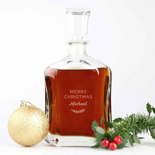 Personalised Engraved Deluxe Christmas Decanter Present