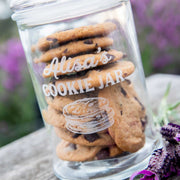 Customised Engraved Glass Cookie Jar Birthday Present