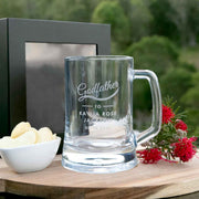 Customised Engraved Godfather Beer Stein Glass Mug