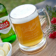 Custom Designed Engraved Godfather Beer Stein Glass Mug