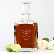Customised Engraved Godfather decanter Christening, Baptism, Naming Day present