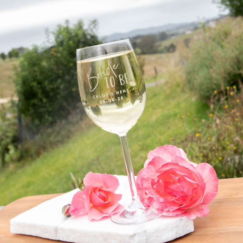 Custom Designed Engraved Hen's Weekend Wine glasses Gift