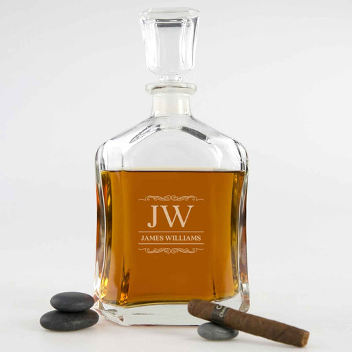 Personalised Engraved Bar ware Whiskey Decanter Present