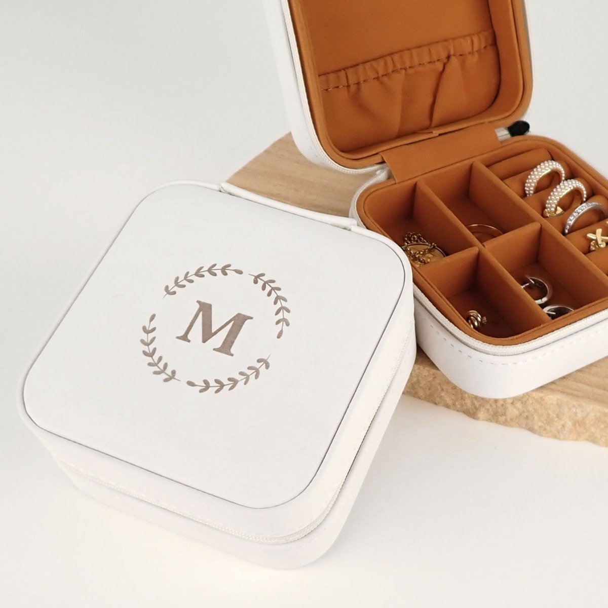 Engraved Leatherette Travel Jewellery Case Personalised Favours