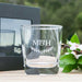 Personalised Engraved "Neat or on the rocks" Valentine's Day Scotch glass Present