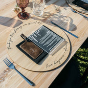 Customised leatherette luggage tag wedding Bomboniere